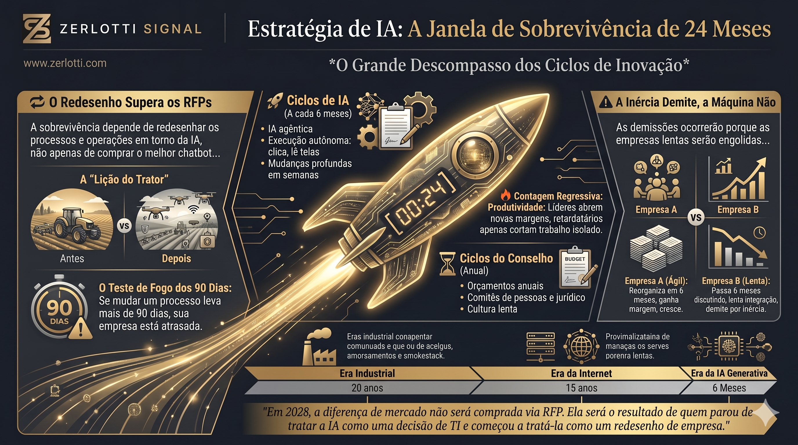 A janela curta: por que a velocidade de adaptação vai decidir quem sobrevive nos próximos 24 meses